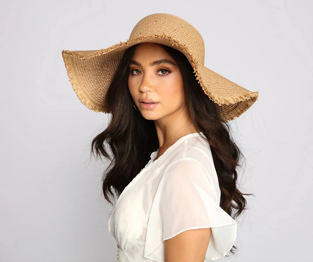 Summer Glow Floppy Straw Hat