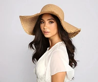 Summer Glow Floppy Straw Hat