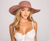 Glitz And Glam Glitter Straw Floppy Hat