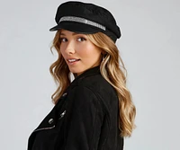 Glam City Rhinestone Cabby Hat