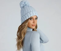 Cold Cutie Yarn-Knit Beanie