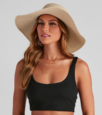 Playful Cutie Straw Floppy Hat