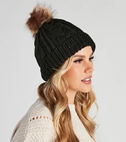 All The Cozy Feels Faux Fur Knit Beanie