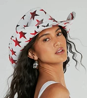 Patriotic Babe Americana Star Cowboy Hat