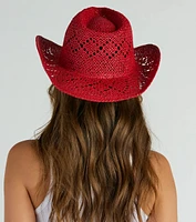 Country Girl At Heart Straw Cowboy Hat