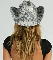 Sass Standoff Snake Print Cowboy Hat