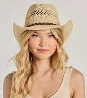 Howdy Hey Twist Braided Straw Cowboy Hat