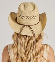 Howdy Hey Twist Braided Straw Cowboy Hat