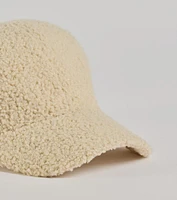 Toasty Vibes Faux Sherpa Baseball Cap