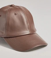 Chic Vibes Faux Leather Baseball Cap