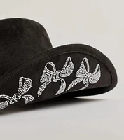 Sparkle On Rhinestone Bow Cowboy Hat