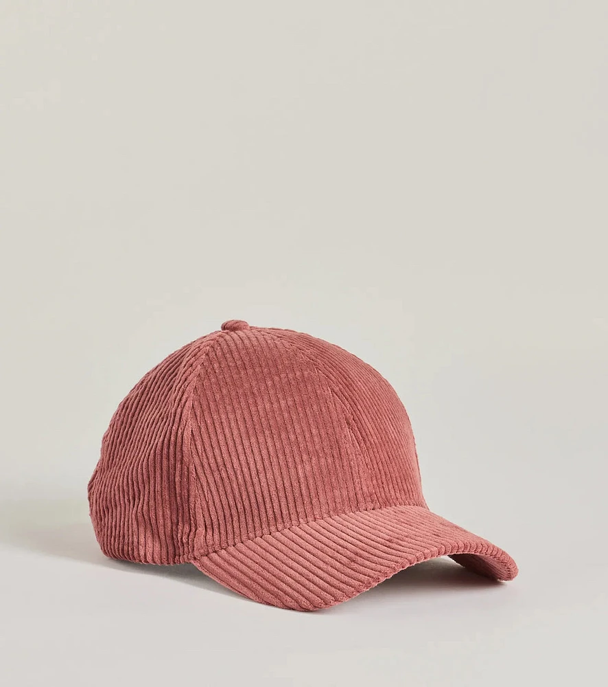 Chic Vibes Corduroy Baseball Cap