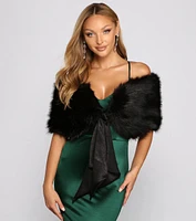 All Class Faux Fur Shawl