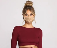 Keep It Chic Mocha Face Mask With Earloops