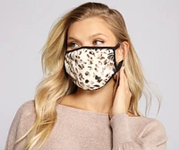 Leopard Print Face Mask With Earloops