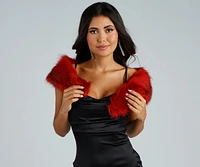 Regal Glamour Faux Fur Wrap