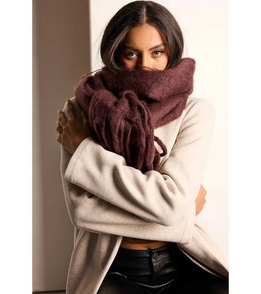 Layered Luxe Oversized Fringe Scarf