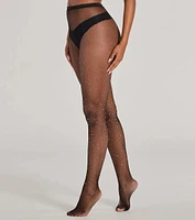 High Waist Heat Stone Fishnet Tights