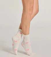 Sealed With Chic Bow Crew Socks