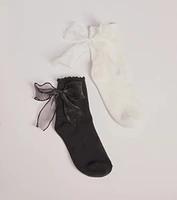 Endlessly Chic Bow Sock Two-Pack