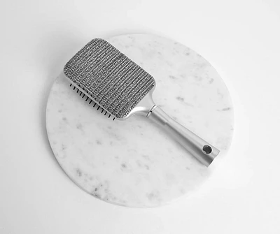 Square Rhinestone Paddle Brush