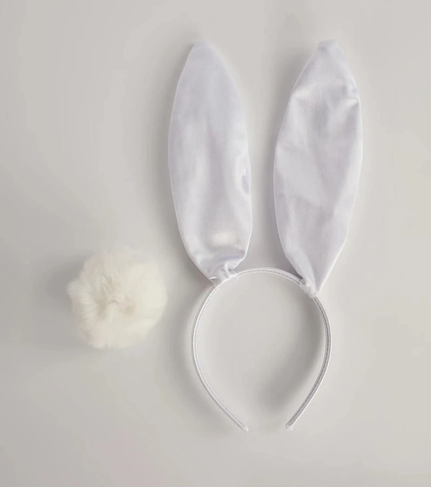 Bunny Idol Satin Ears And Tail Set