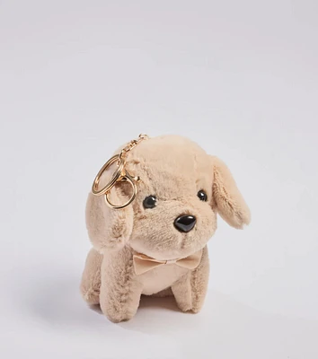 Plush Puppy Dog Bag Charm