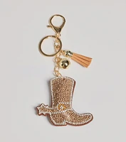 Glam Rhinestone Cowboy Boot Bag Charm