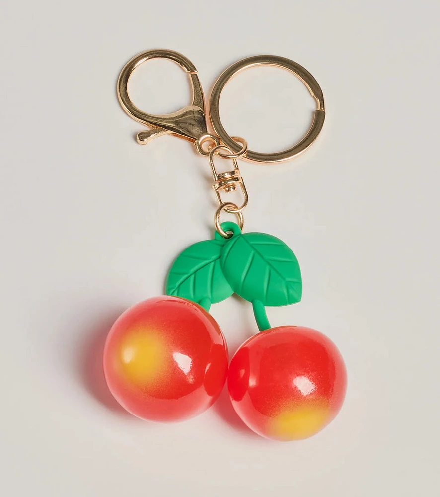 Sweet Charm Cherry Keychain