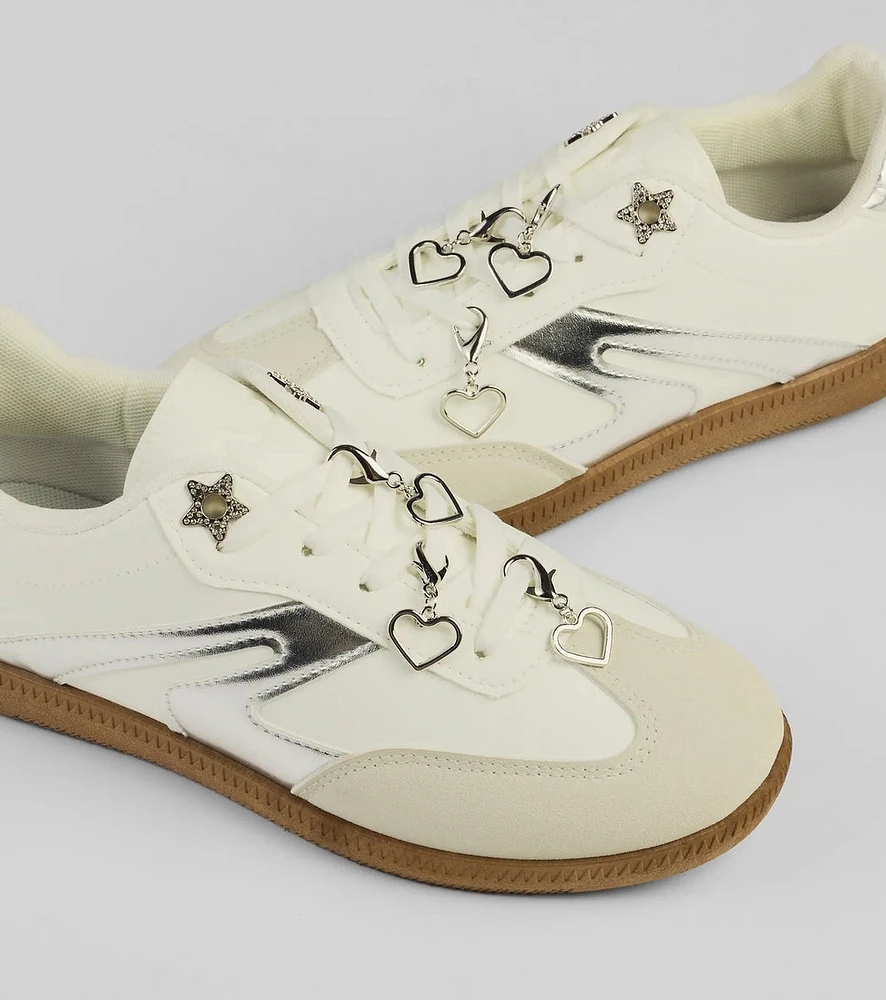 Six-Piece Dainty Heart Shoe Charms