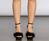 Marabou's Most Wanted Fur Platform Heels