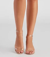 Clearly Chic Lucite Block Heels