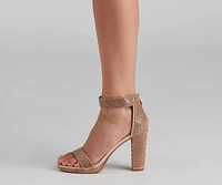 Lead The Way Glitter Block Heels