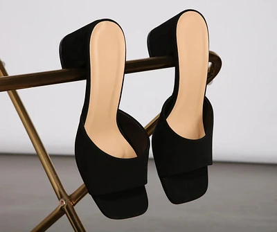 Elevated Style Block Heel Mules