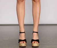 Summer Glam Platform Cork Heels