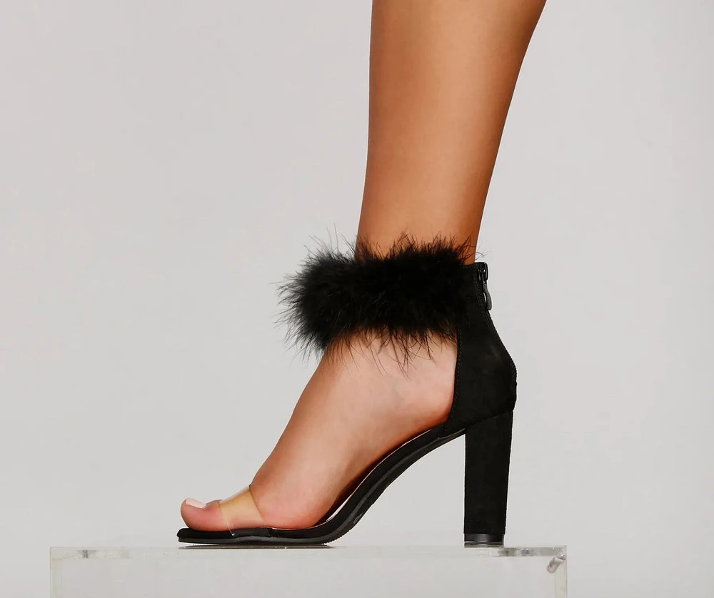 Marabou's Most Wanted Block Heels