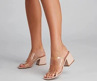 Clear Essentials Square Toe Mules