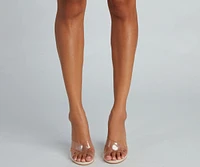 Trendy And Elevated Clear Strap Mules