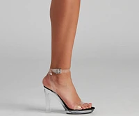 Clear Steps PVC Lucite Block Heels