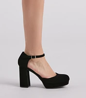 Classic Trendsetter Mary Jane Platform Heels