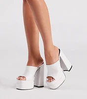 Unforgettable Style Chunky Platform Mules