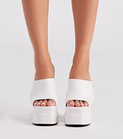 Unforgettable Style Chunky Platform Mules