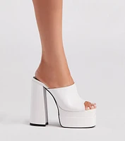 Unforgettable Style Chunky Platform Mules