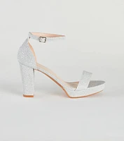 Shine Endeavors Glitter Platform Heels