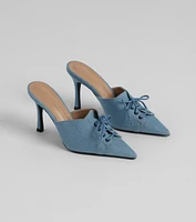 The Real Showstopper Denim Stiletto Pumps