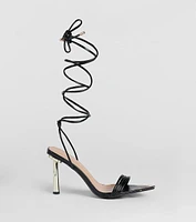 Laced Up Sleek Style Strappy Stiletto Heels