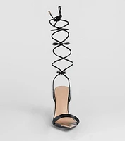 Laced Up Sleek Style Strappy Stiletto Heels