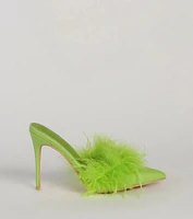 Diva Alert Marabou Feather Trim Pumps