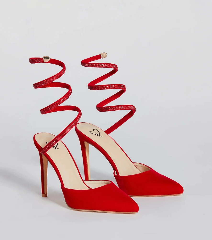 Time To Strut Spiral Strap Stiletto Pumps