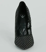 What A Catch Rhinestone Fishnet Stiletto Pumps